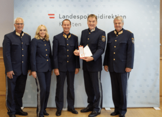 Festakt in der Landespolizeidirektion: Drei Gailtaler für herausragende Leistungen geehrt