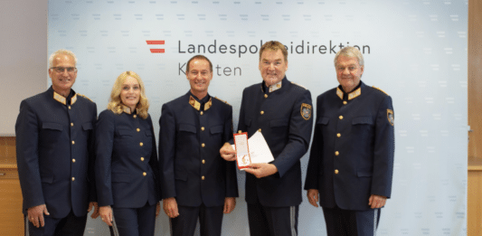 Festakt in der Landespolizeidirektion: Drei Gailtaler für herausragende Leistungen geehrt