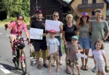 Von Wien nach Barcelona: Susi Kühne stellt sich dem Three Peaks Bike Race und radelte heute durch das Gailtal