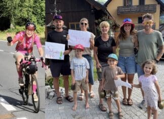 Von Wien nach Barcelona: Susi Kühne stellt sich dem Three Peaks Bike Race und radelte heute durch das Gailtal