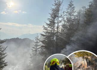 Löscharbeiten nach Waldbrand im Gitschtal werden fortgesetzt