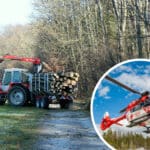 Traktor überschlägt sich auf Forstweg: Mann (78) per Hubschrauber ins Krankenhaus