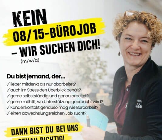 Kein 08/15-Bürojob!