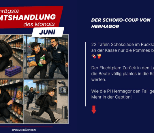22 Schokoladetafeln im Rucksack: Kuriose Diebstahlsaktion in Hermagor