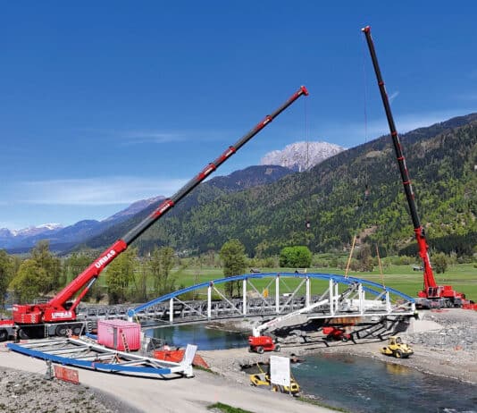 Neue Gailbrücke in Waidegg