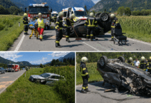 Schwerer Unfall auf der B100: Kötschacher Einsatzkräfte bei Frontalcrash gefordert