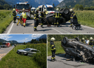 Schwerer Unfall auf der B100: Kötschacher Einsatzkräfte bei Frontalcrash gefordert
