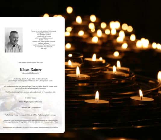 Eine Gemeinde nimmt Abschied – in liebevoller Erinnerung an Klaus Rainer