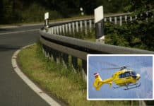 Plöckenpass Bundesstraße: Kollision beim Abbiegen – Rettungshubschrauber im Einsatz