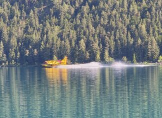 Waldbrand in Italien: Wasser aus Kärnten, Löschflugzeuge aus Slowenien
