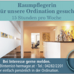 Raumpflegerin für moderne Ordination in Hermagor gesucht!