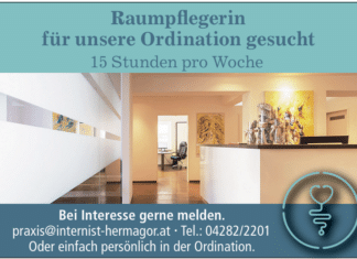Raumpflegerin für moderne Ordination in Hermagor gesucht!